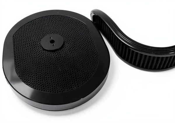 Woosphy 12" Oval Super Flow Filter Air Cleaner Black-7