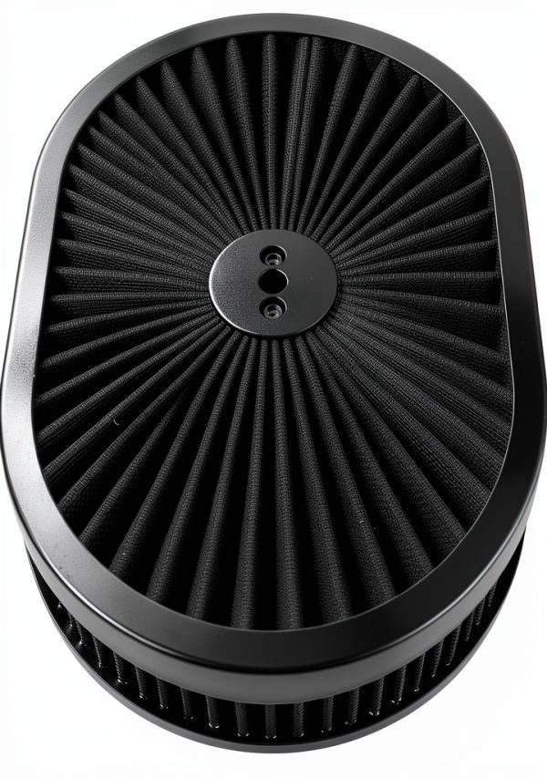Woosphy 12" Oval Super Flow Filter Air Cleaner Black-4