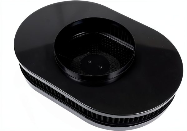 Woosphy 12" Oval Super Flow Filter Air Cleaner Black-3