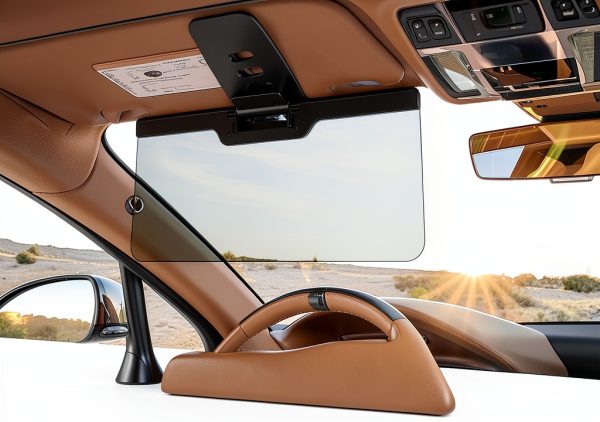 LOMDC Car Sun Visor Extender Z101 Black Polarized Anti-Glare Shade-4