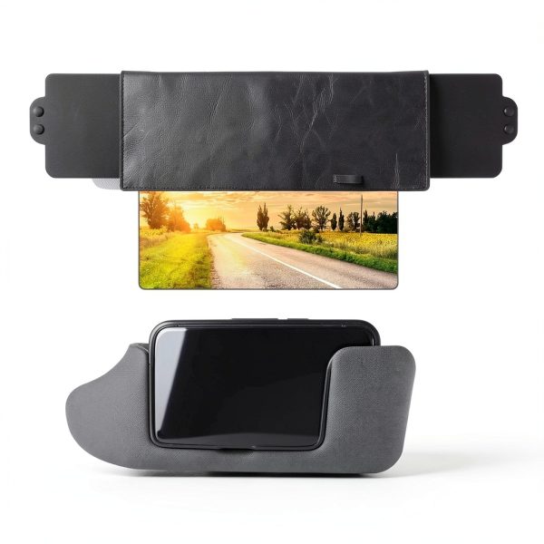 Car Sun Visor Extender by Veharvim Black Universal Fit 12.9x6.7-1