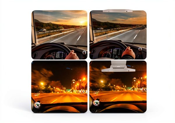 Gute Car Sun Visor Extender CSV001 Yellow Gray Universal Fit-1