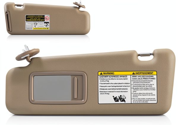 Aeagle Toyota Highlander Sun Visor Beige Left/Right Fit for 2004-2013-0