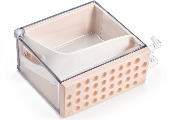 Cotton Roll Dispenser Uxsiya Dental Press Organizer White-5