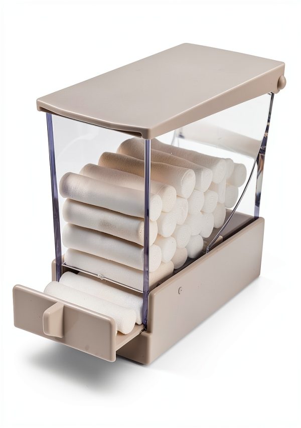 Plasdent Cotton Roll Dispenser, Pull Style (White)-0