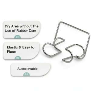 Dental Cotton Roll Holder by PEDAILEA Autoclavable Steel Clip (8 pcs)-0