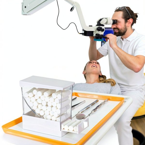 AIM Dental Cotton Roll Holder Dispenser with Non‑Slip Base-2