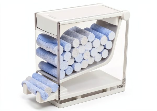 Press on Cotton Rolls Holder Agatige Nonslip White-0