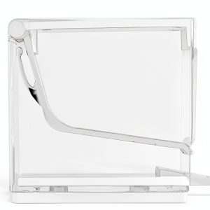 Socobeta Cotton Roll Holder, Pressing Type Design 4 Colors to Choose Dental Cotton Roll Dispenser Durable for Housekeeping for Outdoor Activity for Man(White)-0