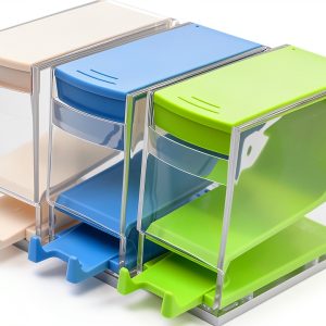 Dental Cotton Roll Dispenser Holder Press 3Pcs Multi Color SeeFDENT-0